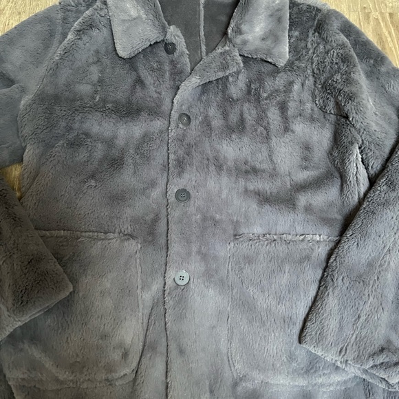 Brandon Thomas New Reversible Faux Suede Fur Jacket SZ M - Picture 5 of 5